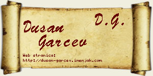 Dušan Garčev vizit kartica